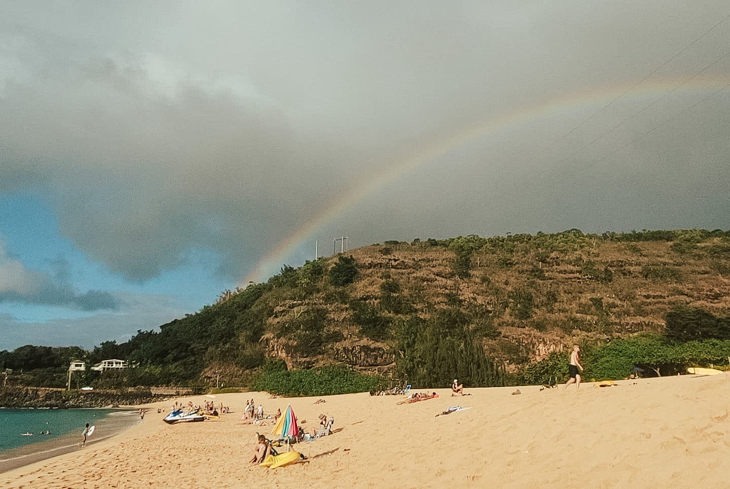 Waimea Bay Rainbow family beach on oahu